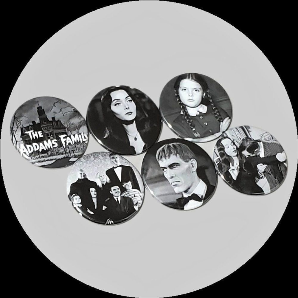 The Addams Family TV Series Button Set